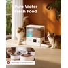 image:imageoneisall WiFi Automatic Cat Feeder and Water Dispenser 2in1 Timed Cat Feeder and GravityFed Water System 36Cups85L Large Capacity Pet Feeder EasyClean Dry Food Dispenser with APP ControlStandard