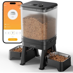 image:imageoneisall Automatic Cat Feeder for 2 Cats 5GHz amp 24GHz WiFi Cat Feeder with App Control 7L32Cup Timed Food Dispenser with Portion Control Dual Stainless Steel Bowls5G WiFi