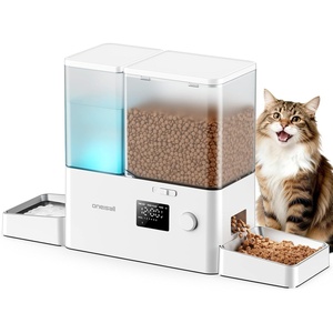 image:imageoneisall WiFi Automatic Cat Feeder and Water Dispenser 2in1 Timed Cat Feeder and GravityFed Water System 36Cups85L Large Capacity Pet Feeder EasyClean Dry Food Dispenser with APP ControlStandard