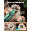 image:imageoneisall 4 in 1 Dog Grooming Kit with LCD Display Dog Hair Trimmer for Paw Nail Grinder Rechargeable Cordless Low Noise IPX7 Waterproof Pet Clippers Green