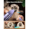 image:imageoneisall 4 in 1 Dog Grooming Kit with LCD Display Dog Hair Trimmer for Paw Nail Grinder Rechargeable Cordless Low Noise IPX7 Waterproof Pet Clippers Purple