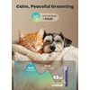 image:imageoneisall 4 in 1 Dog Grooming Kit with LCD Display Dog Hair Trimmer for Paw Nail Grinder Rechargeable Cordless Low Noise IPX7 Waterproof Pet Clippers Purple