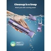 image:imageoneisall 4 in 1 Dog Grooming Kit with LCD Display Dog Hair Trimmer for Paw Nail Grinder Rechargeable Cordless Low Noise IPX7 Waterproof Pet Clippers Purple
