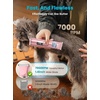 image:imageoneisall 4 in 1 Dog Grooming Kit with LCD Display Dog Hair Trimmer for Paw Nail Grinder Rechargeable Cordless Low Noise IPX7 Waterproof Pet Clippers Pink