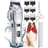image:imageoneisall Dog Clippers for Grooming for Thick Heavy CoatsLow Noise Dog Grooming KitRechargeable Cordless Pet Shaver with Stainless Steel BladeWaterproof Dog Shaver for Dogs Pets and Animals Sliver