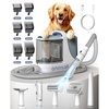 image:imageoneisall Dog Hair Vacuum Groomer with Dog Clippers for Thick Coats 3L Large Dust Bin Dog Vacuum for Shedding Grooming Including 6 Tools for Short Medium and Long Thick Hair Pets Sliver