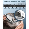 image:imageoneisall Dog Clippers for Grooming for Thick Heavy CoatsLow Noise Dog Grooming KitRechargeable Cordless Pet Shaver with Stainless Steel BladeWaterproof Dog Shaver for Dogs Pets and Animals Sliver