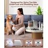 image:imageoneisall Dog Hair Vacuum Groomer with Dog Clippers for Thick Coats 3L Large Dust Bin Dog Vacuum for Shedding Grooming Including 6 Tools for Short Medium and Long Thick Hair Pets Sliver