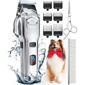 image:imageoneisall Dog Clippers for Grooming for Thick Heavy CoatsLow Noise Dog Grooming KitRechargeable Cordless Pet Shaver with Stainless Steel BladeWaterproof Dog Shaver for Dogs Pets and Animals Sliver