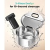 image:image32L108oz oneisall Cordless Stainless Steel Cat Water Fountain for Cat Dog  True WirelessUltra Quiet SilentFlow Pump3 Flow ModesEasy to Clean3Piece Design4000mAh Rechargeable5Layer Filter108oz Cat Fountain1 Filter1 Sponge