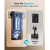 image:image32L108oz oneisall Cordless Stainless Steel Cat Water Fountain for Cat Dog  True WirelessUltra Quiet SilentFlow Pump3 Flow ModesEasy to Clean3Piece Design4000mAh Rechargeable5Layer Filter108oz Cat Fountain1 Filter1 Sponge