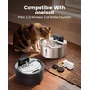 image:image32L108oz oneisall Cordless Stainless Steel Cat Water Fountain for Cat Dog  True WirelessUltra Quiet SilentFlow Pump3 Flow ModesEasy to Clean3Piece Design4000mAh Rechargeable5Layer Filter8 Filters 8 Sponges