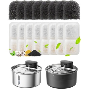 image:image32L108oz oneisall Cordless Stainless Steel Cat Water Fountain for Cat Dog  True WirelessUltra Quiet SilentFlow Pump3 Flow ModesEasy to Clean3Piece Design4000mAh Rechargeable5Layer Filter8 Filters 8 Sponges