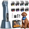 image:imageoneisall Professional Dog Clippers 8 Metal Combs with Carring Case  3700SPM 2Speed 2600mAh Swappable Battery Low Noise Dog Grooming Clippers for Thick Long Curly Matted Hair8 Metal Combs