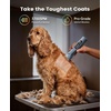 image:imageoneisall Professional Dog Clippers 8 Metal Combs with Carring Case  3700SPM 2Speed 2600mAh Swappable Battery Low Noise Dog Grooming Clippers for Thick Long Curly Matted Hair8 Metal Combs