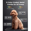 image:imageoneisall Professional Dog Clippers 8 Metal Combs with Carring Case  3700SPM 2Speed 2600mAh Swappable Battery Low Noise Dog Grooming Clippers for Thick Long Curly Matted Hair8 Metal Combs