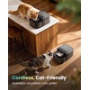 image:imageoneisall 35L Wireless Filterless Cat Water Fountain for Cat PetPW17  Wastewater SeparationNo Filter NeededCordlessSeparate CleanampDirty Water304 Stainless Bowl30dB QuietSmart LED Display