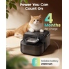 image:imageoneisall 35L Wireless Filterless Cat Water Fountain for Cat PetPW17  Wastewater SeparationNo Filter NeededCordlessSeparate CleanampDirty Water304 Stainless Bowl30dB QuietSmart LED Display