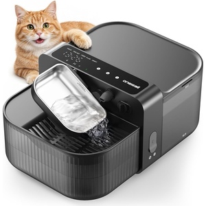 image:imageoneisall 35L Wireless Filterless Cat Water Fountain for Cat PetPW17  Wastewater SeparationNo Filter NeededCordlessSeparate CleanampDirty Water304 Stainless Bowl30dB QuietSmart LED Display